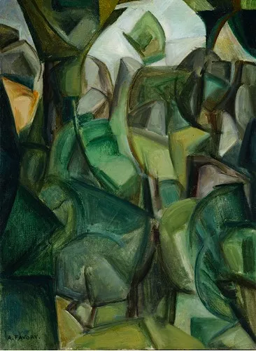 Paysage cubiste, études d’arbres